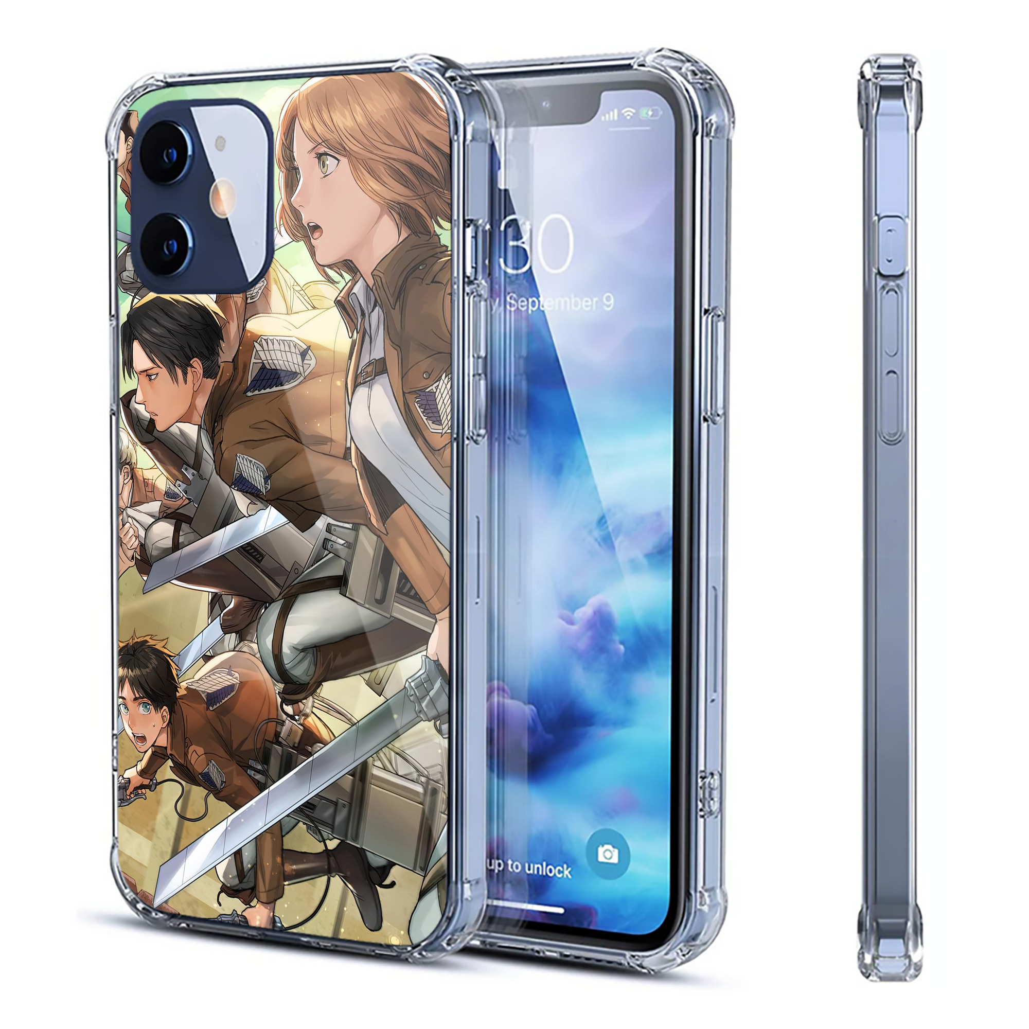 （画像用） 進撃の巨人 Attack on Titan 【iPhone 12シリーズ対応】透明スマホケース（クリアソフトケース）